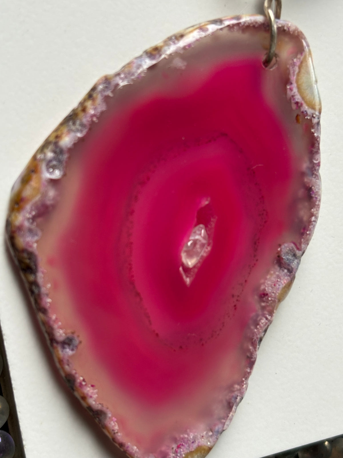 Agate Crystal Gemstone Slice Wall Tree Hanging (1)