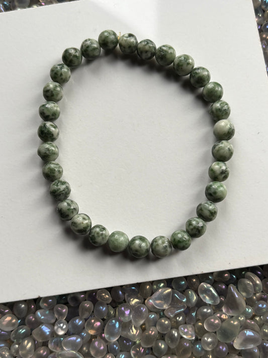 Tree Agate Crystal Gemstone Stretch Bracelet