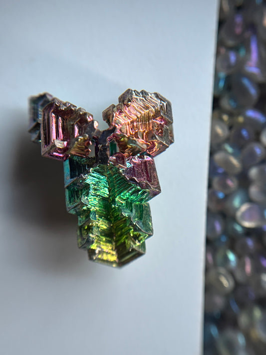 Rainbow Bismuth Crystal Specimen Metal Art S (5)