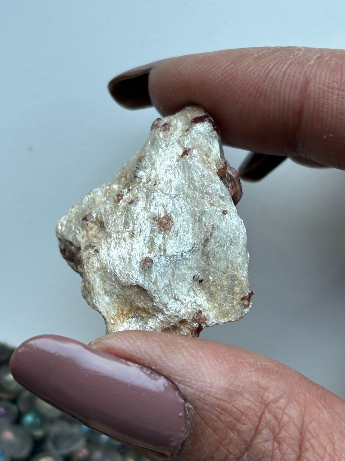 Spessertite Garnet In Schist Crystal Gemstone Rough Specimen (4)