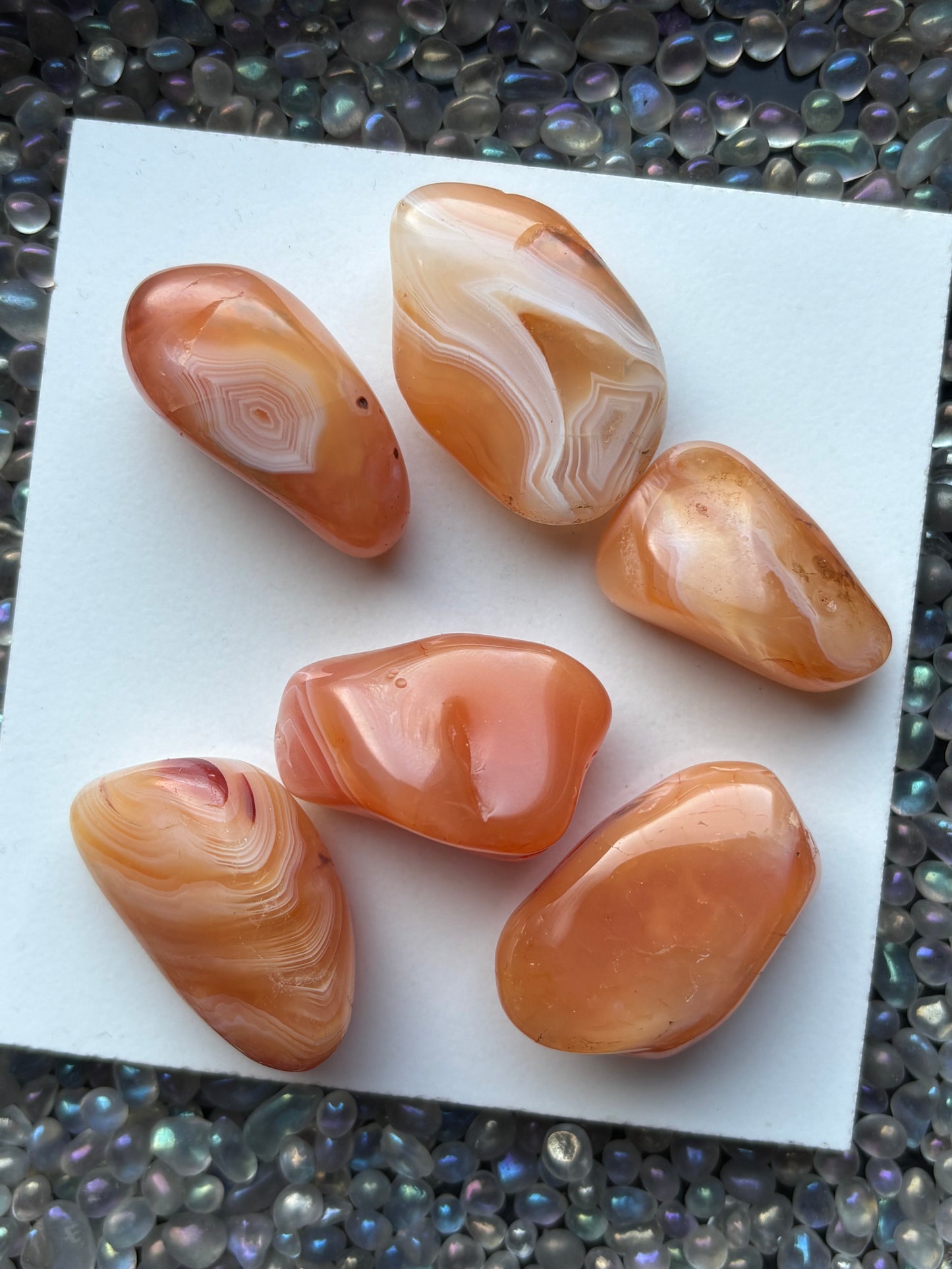 Orange Botswana Agate Tumbled Gemstone Crystal - Large