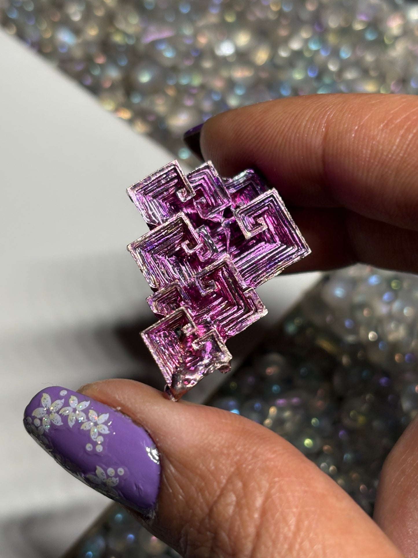 Pink Bismuth Crystal Specimen - P1