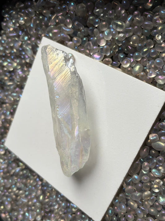 Angel Opal Aura Quartz Rough Gemstone Crystal Unicorn Tear - Large
