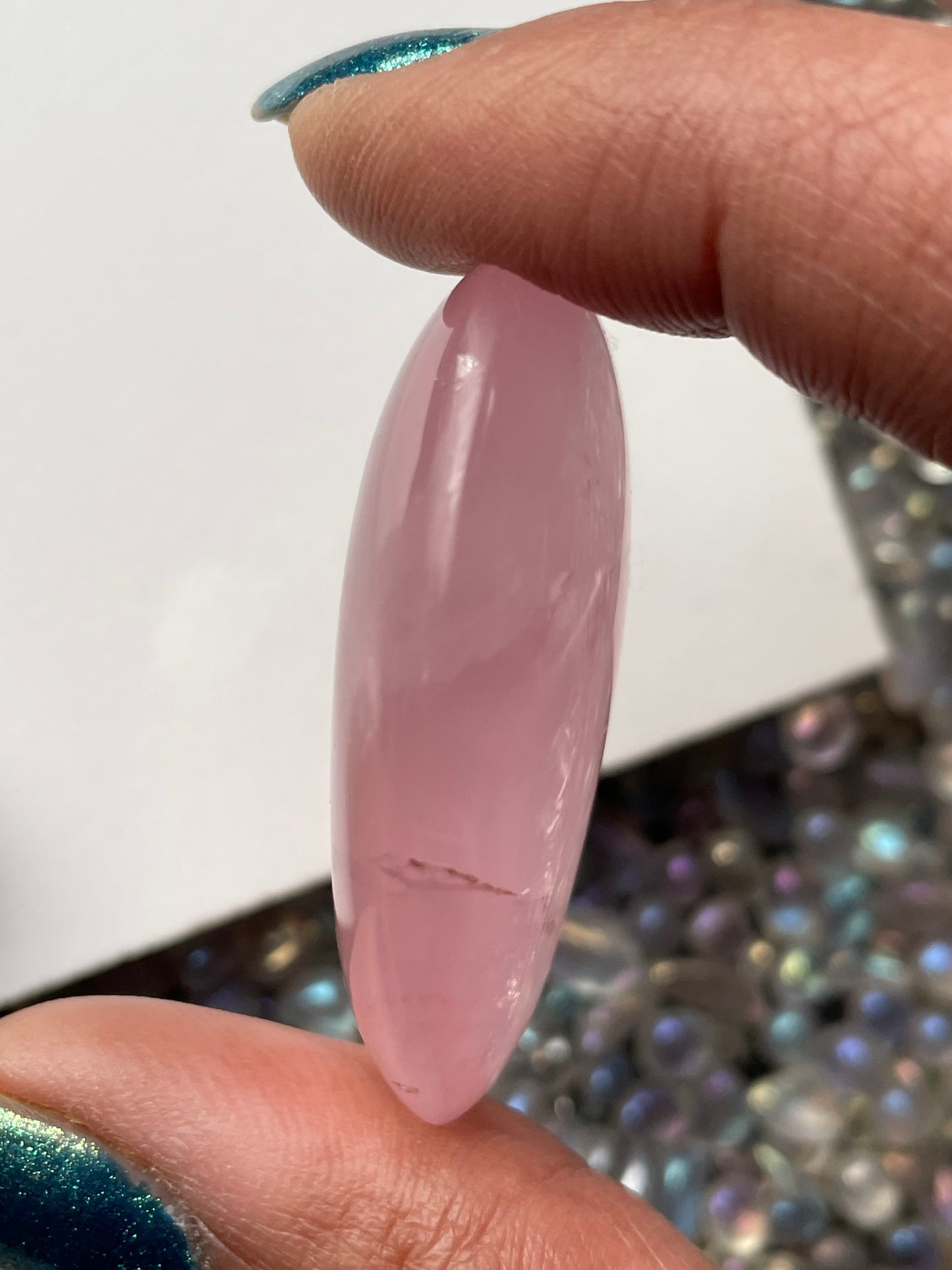 Star Rose Quartz Crystal Gemstone - Palm Stone - S (1)