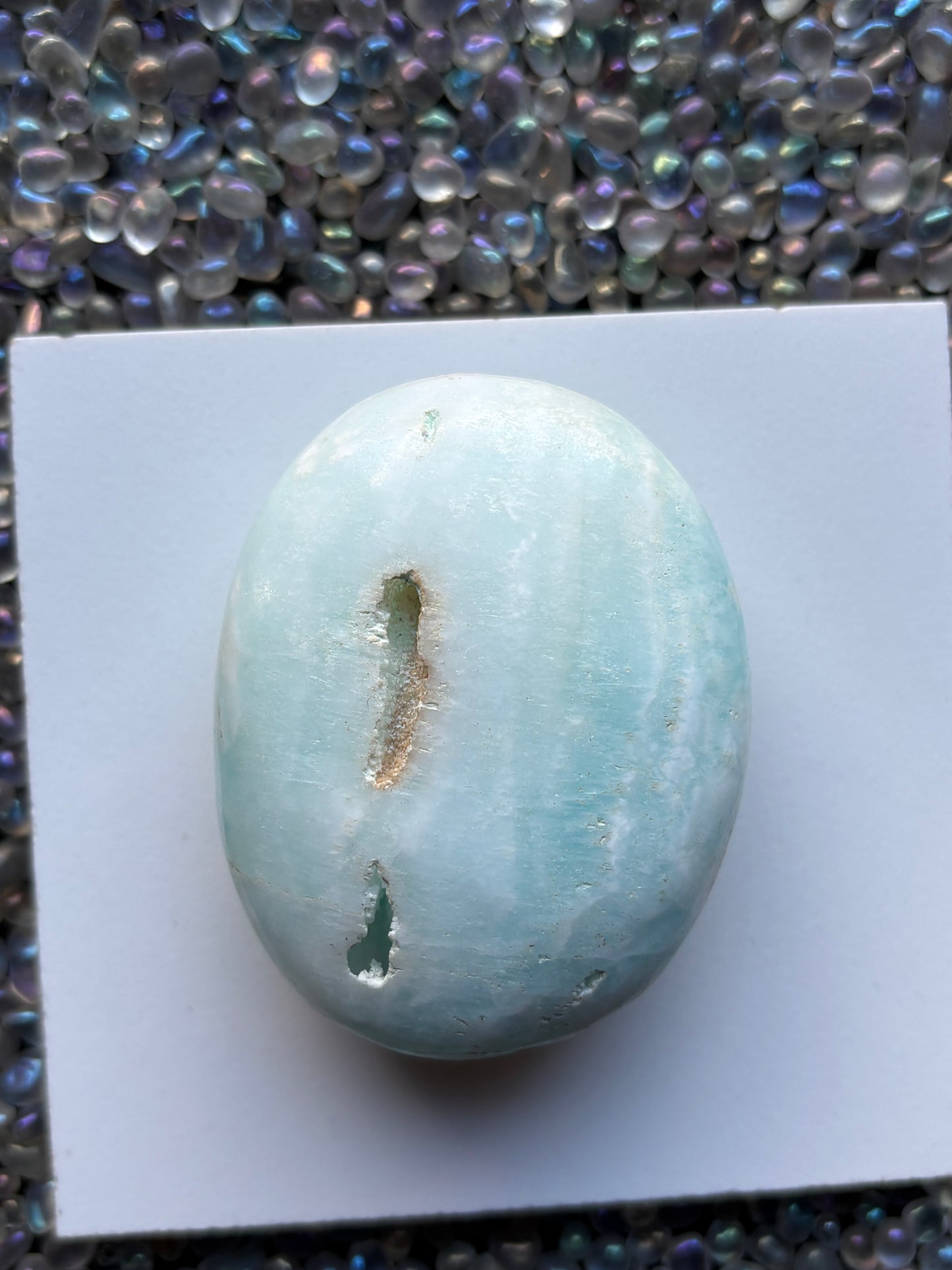 Caribbean Calcite Aragonite Crystal Gemstone Palm Stone - Medium (4)