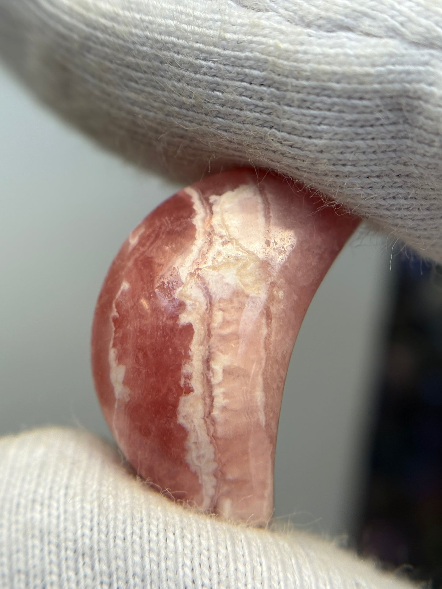 Rhodochrosite Crystal Gemstone Mini Crescent Moon Carving (3)