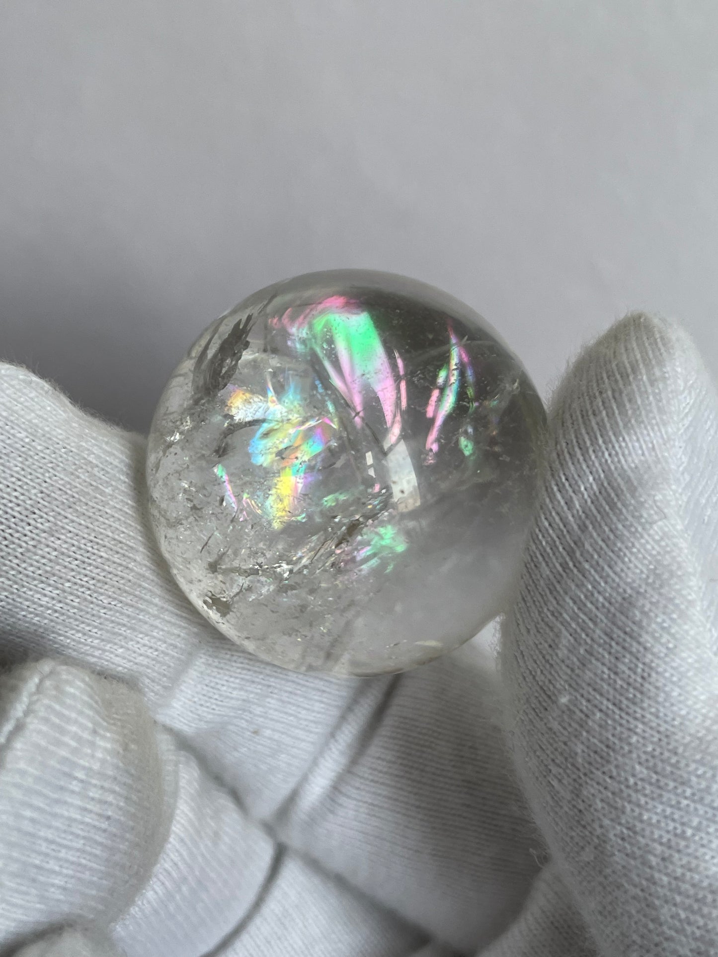 Rainbow Clear Quartz Sphere Gemstone Crystal - S1