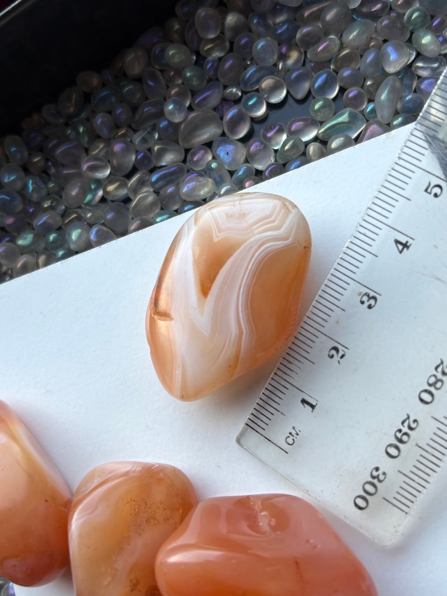 Orange Botswana Agate Tumbled Gemstone Crystal - Large