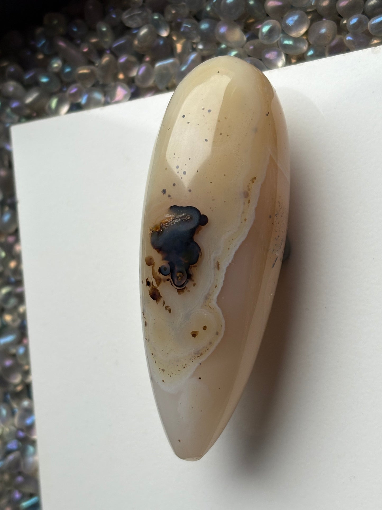 Dendritic Agate Crystal Gemstone Massage Wand — Self-care Tool - Small