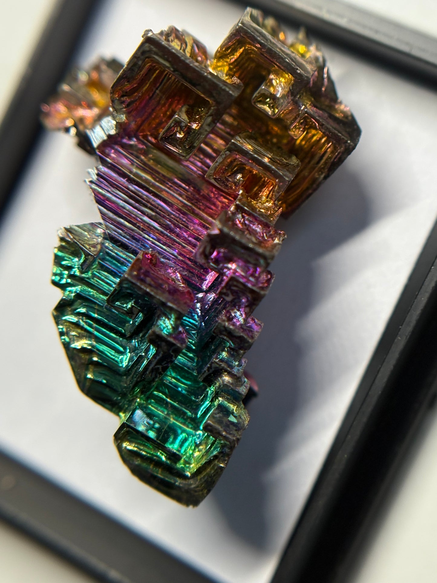 Rainbow Bismuth Crystal Specimen Metal Art S (4)
