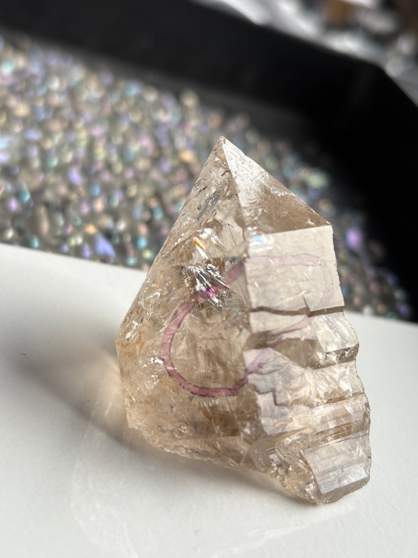 Citrine Enydro Bubble Crystal Gemstone Tower Point