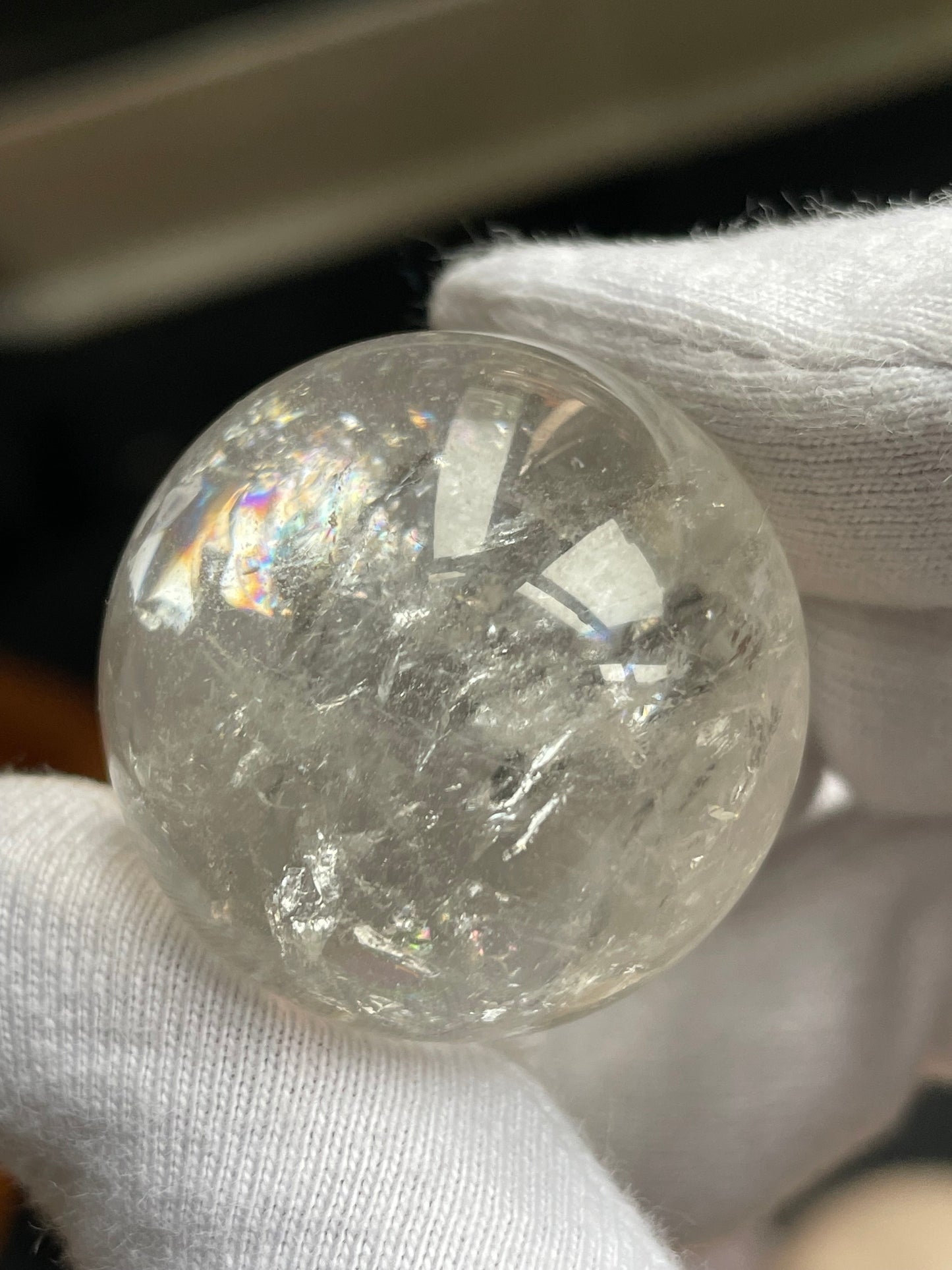 Rainbow Clear Quartz Sphere Gemstone Crystal - S3
