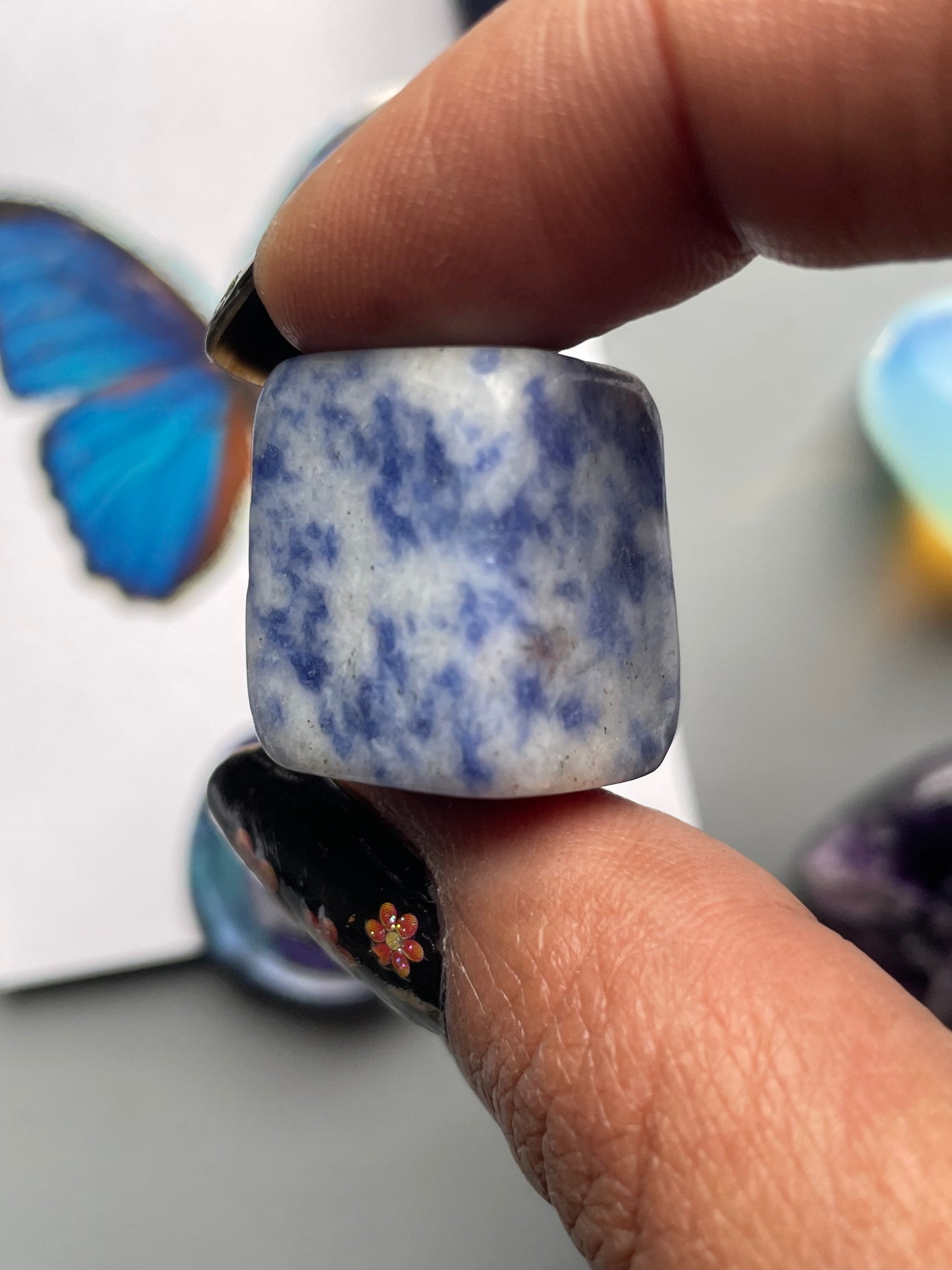 Butterfly Card & Gemstone Crystal Tumbled Stone Gift Set (1)