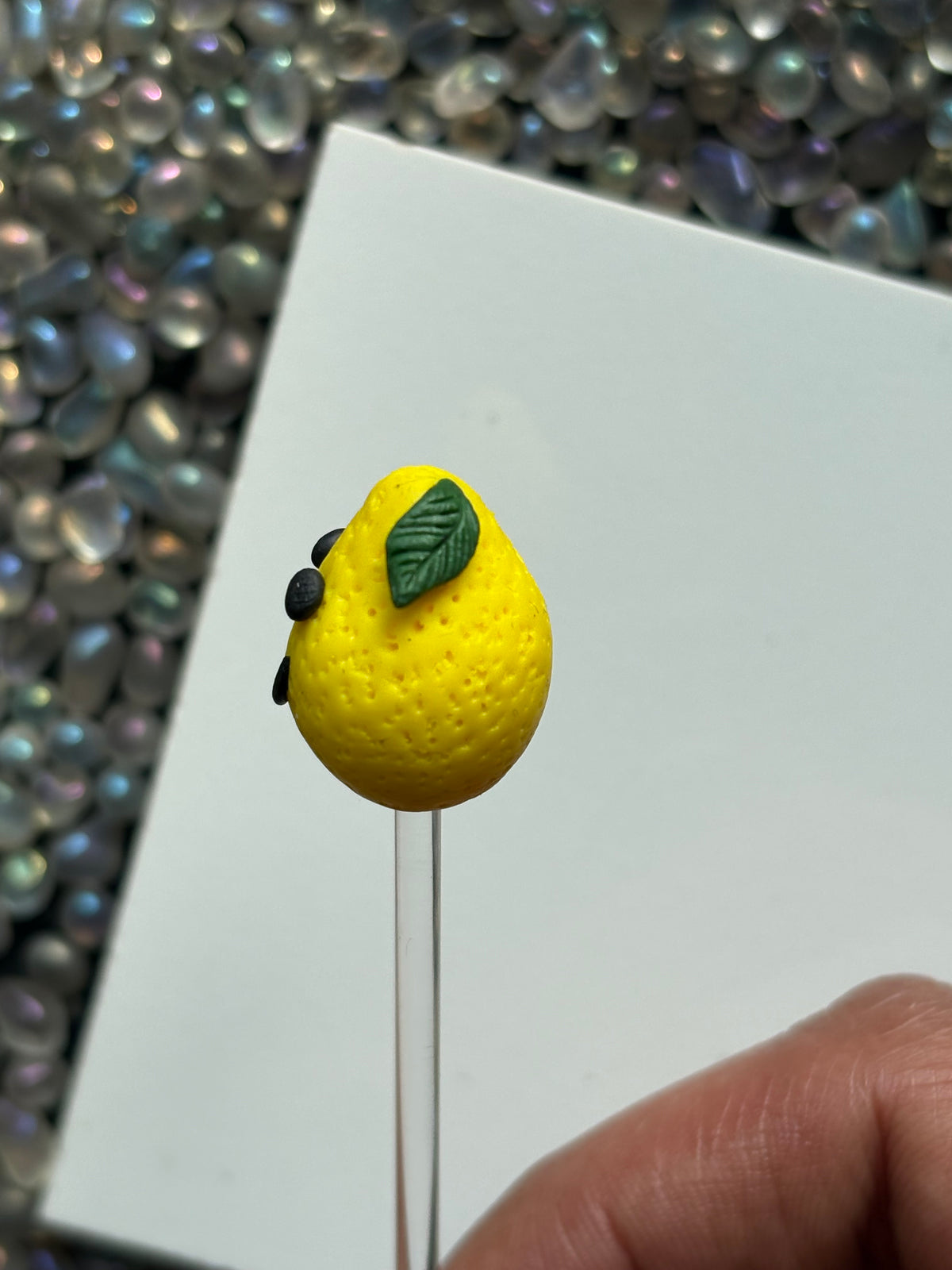 Larry The Lemon Clay Art Plant Pot Buddy