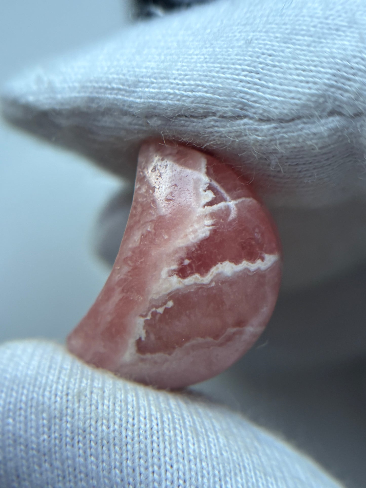 Rhodochrosite Crystal Gemstone Mini Crescent Moon Carving (1)