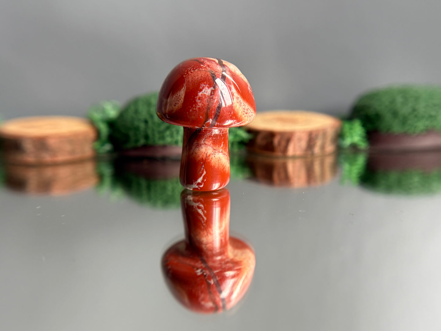 Red Jasper Crystal Gemstone Mushroom Carving Mini (3)