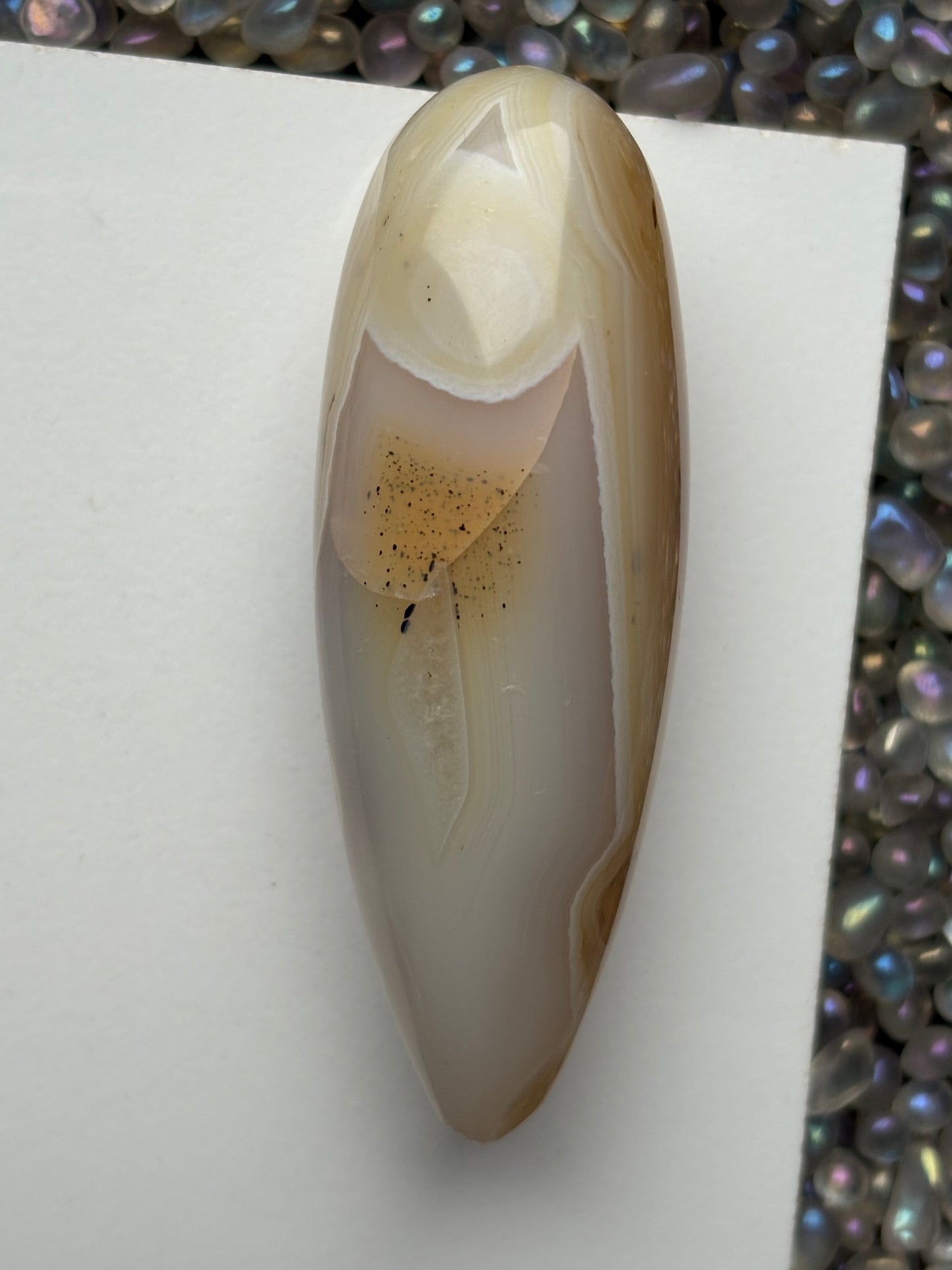 Dendritic Agate Crystal Gemstone Massage Wand — Self-care Tool - Small