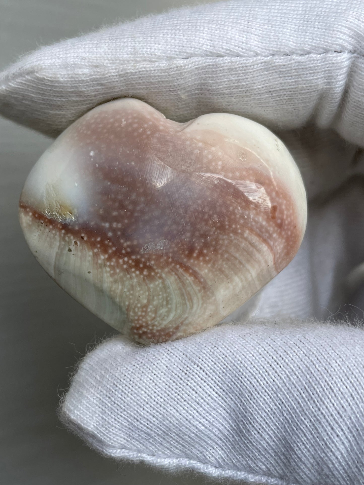 Shiva Eye Shell Crystal Gemstone Puffy Heart Carving