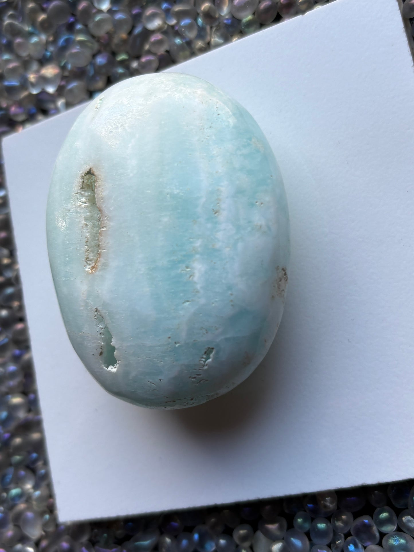 Caribbean Calcite Aragonite Crystal Gemstone Palm Stone - Medium (4)