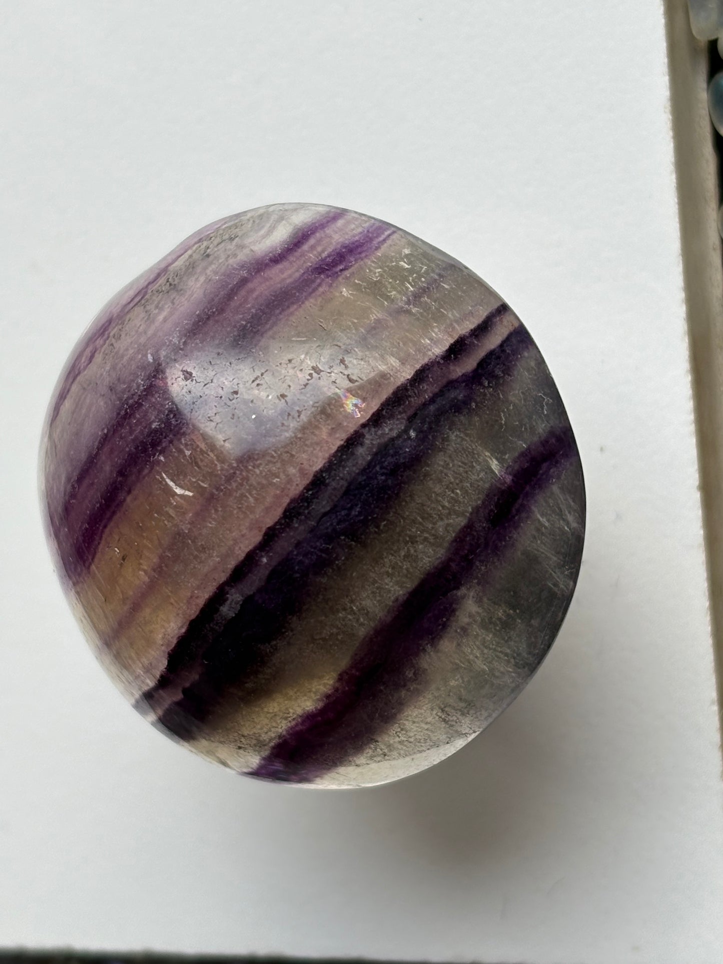 Purple Yellow Fluorite Crystal Gemstone Mushroom Carving (1)