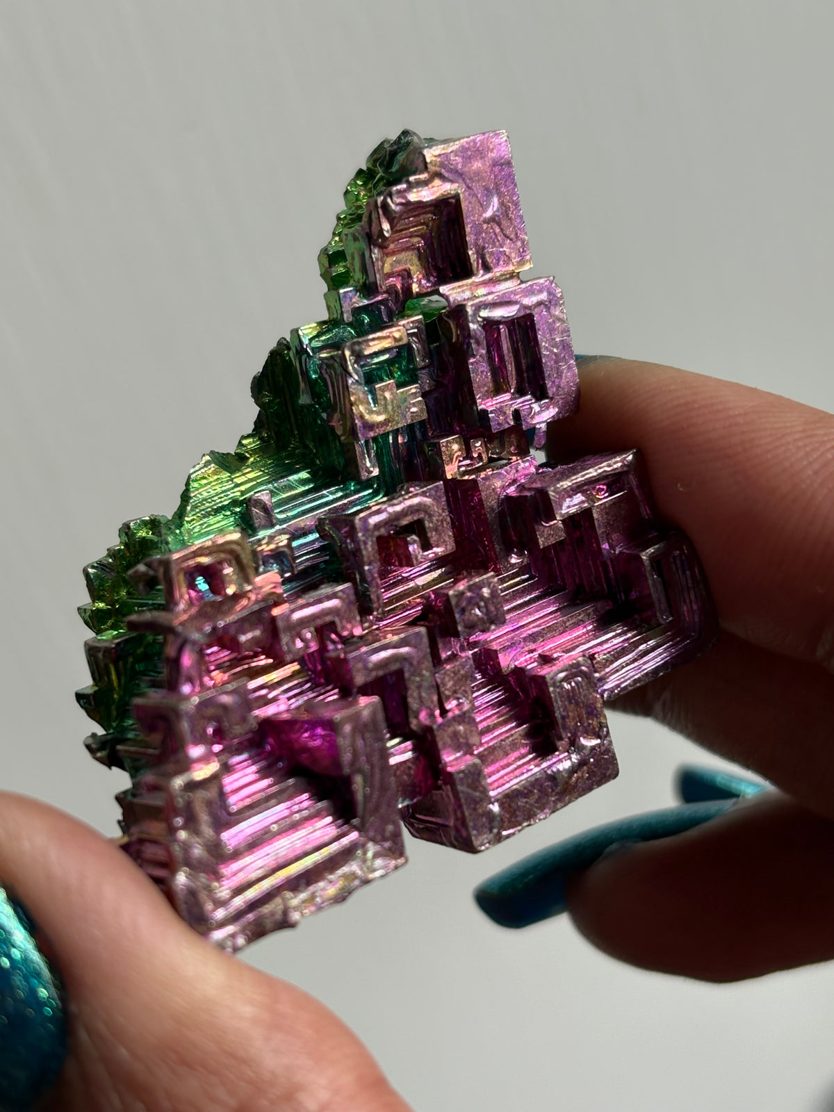 Watermelon Bismuth Specimen Crystal Metal Art - Large (Personal)