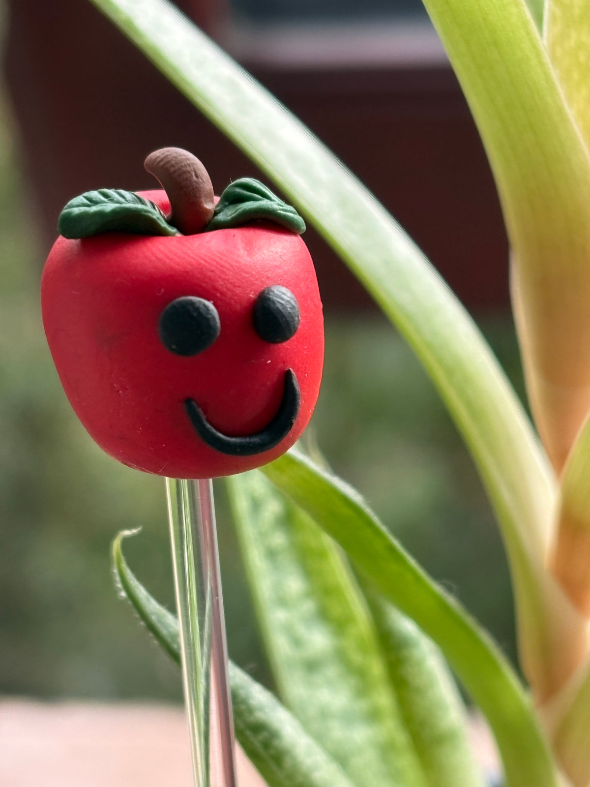 Annie The Apple Clay Art Plant Pot Buddy