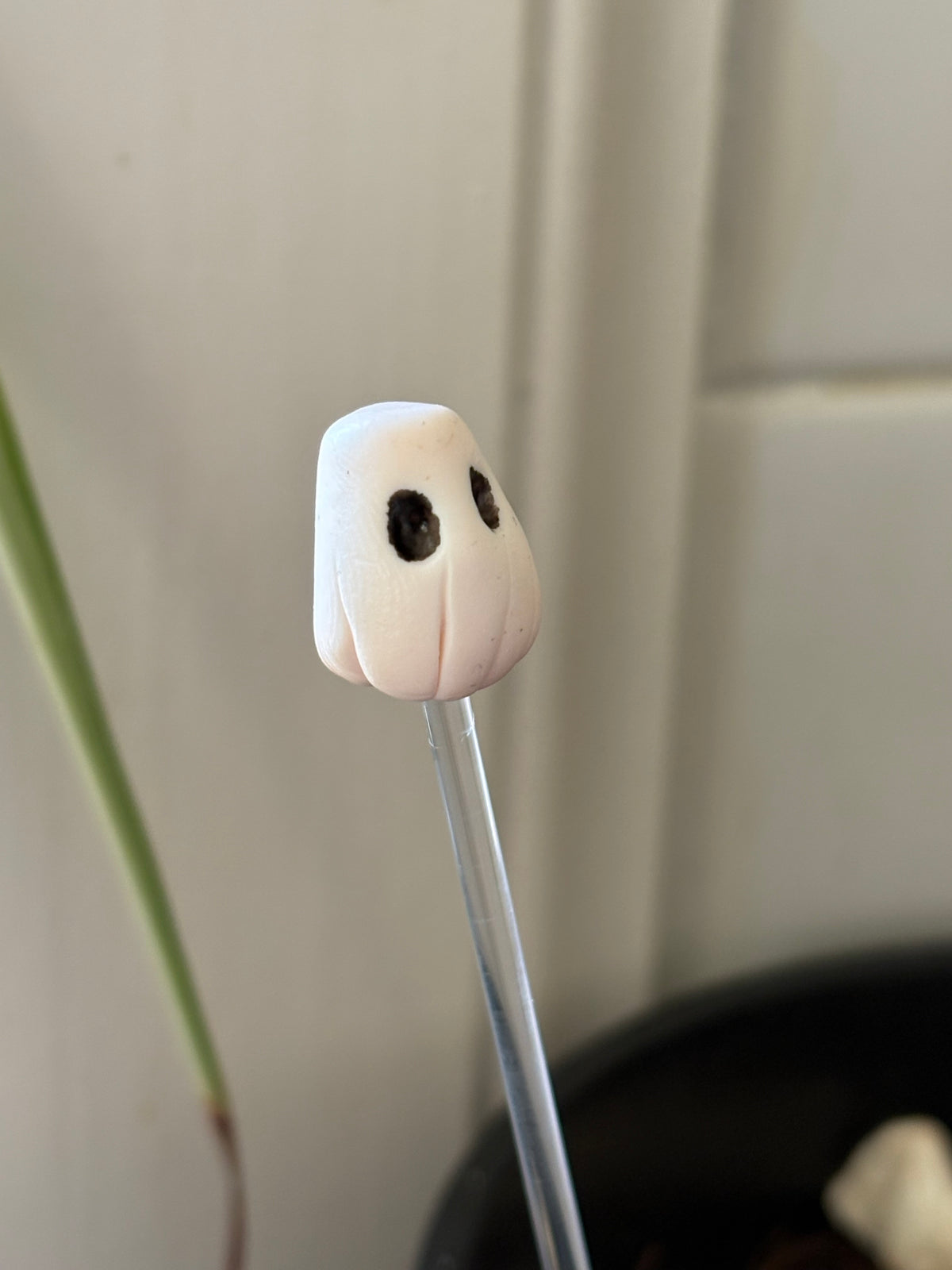 Ghostie Clay Art Plant Pot Buddy