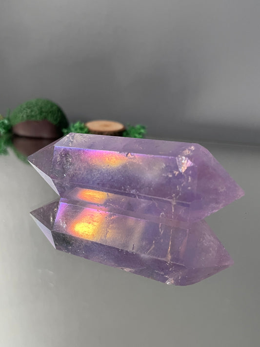 Amethyst Aura Gemstone Crystal Double Terminated Point - Small (3)
