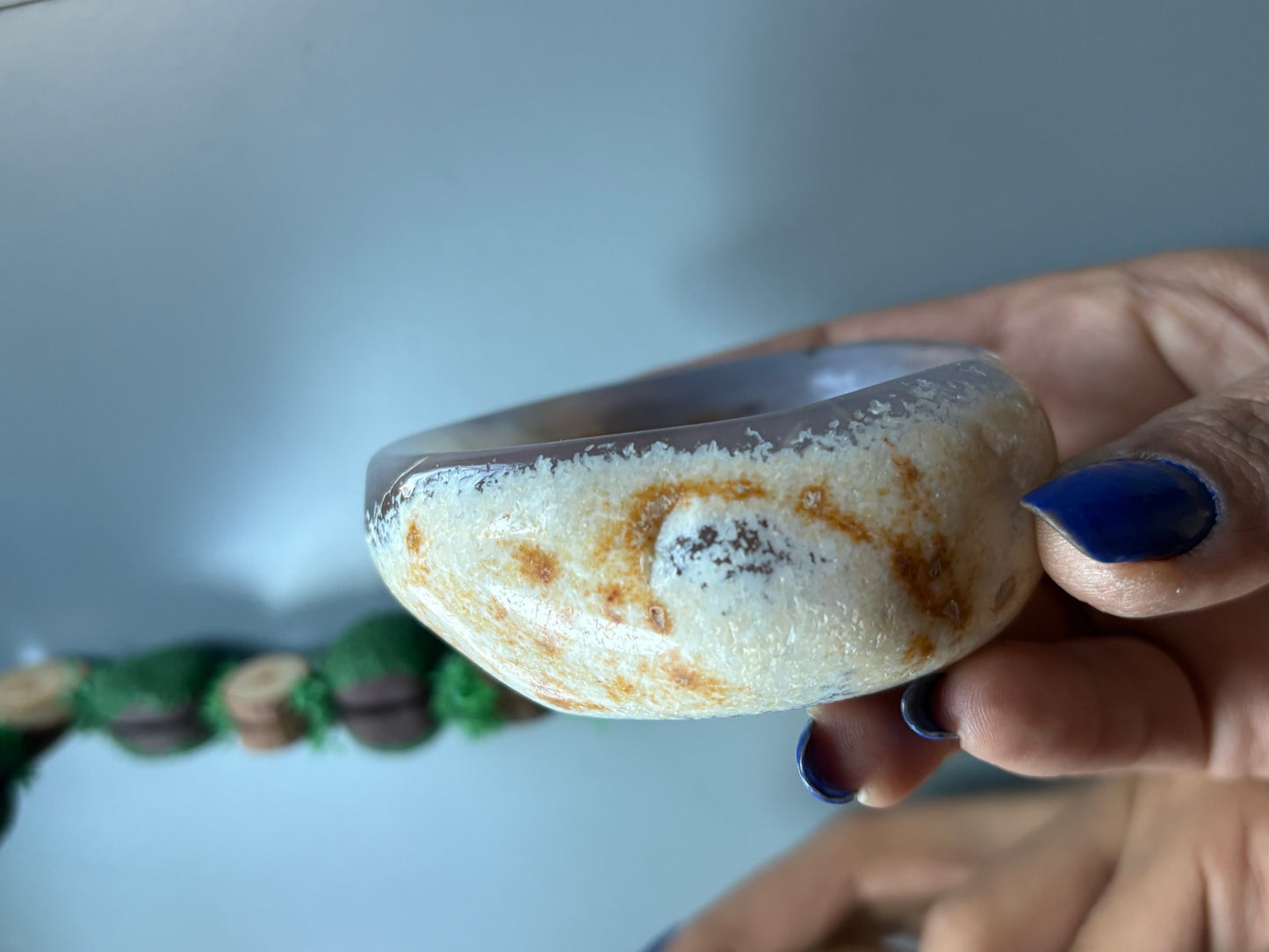 Agate Crystal Gemstone Ring Trinket Bowl Dish - Low