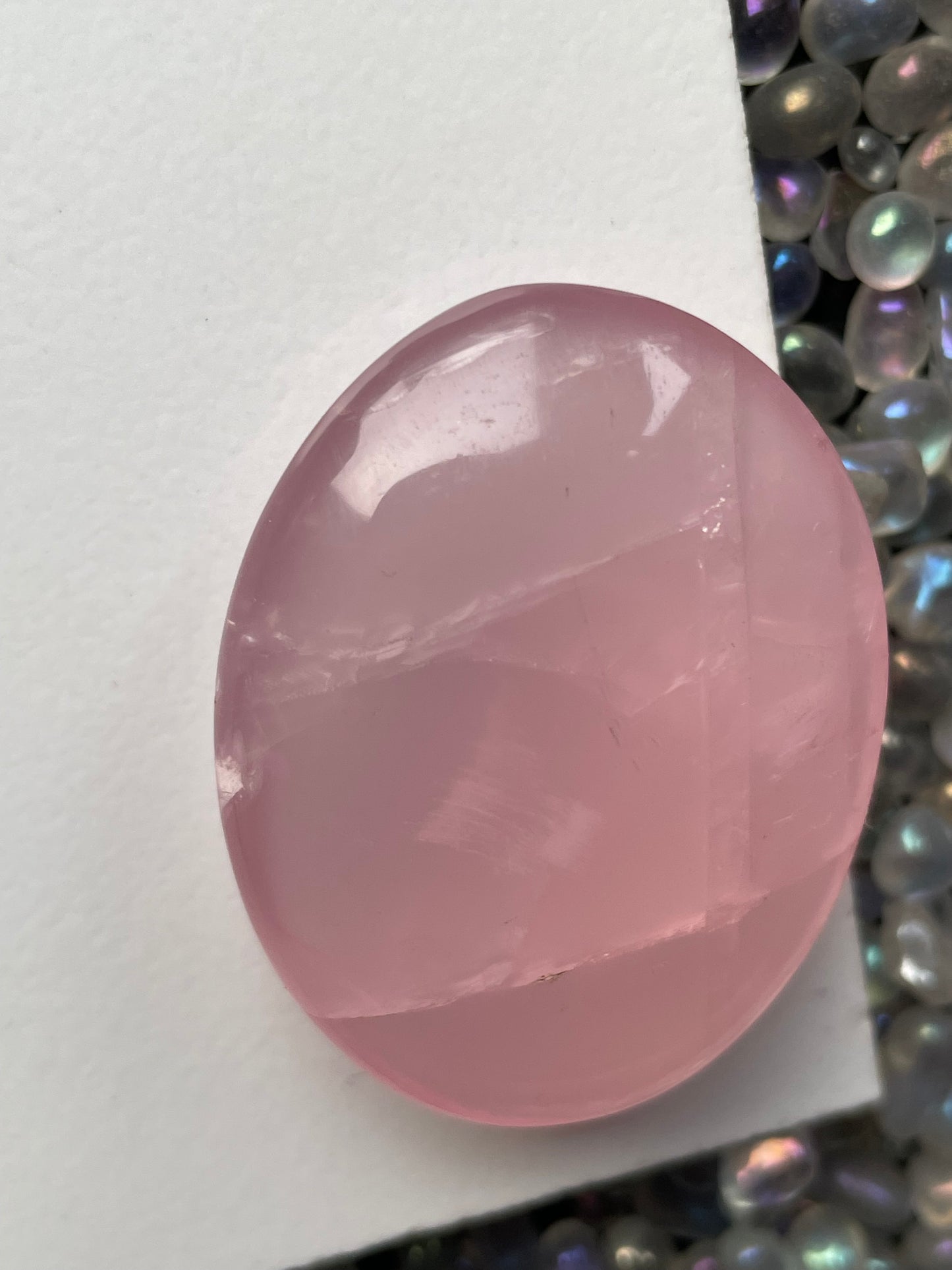 Star Rose Quartz Crystal Gemstone - Palm Stone - S (1)