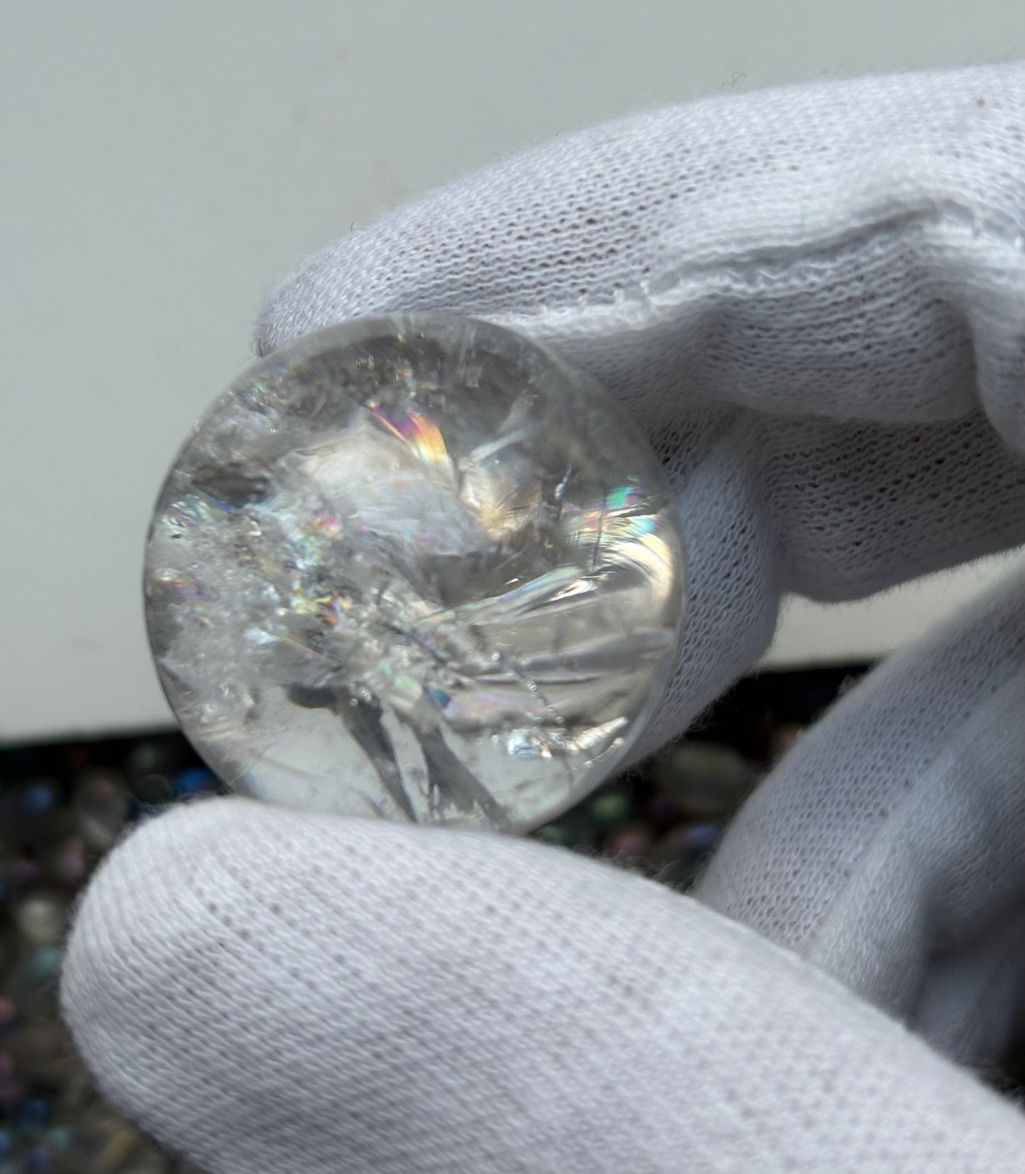Rainbow Clear Quartz Sphere Gemstone Crystal - S1