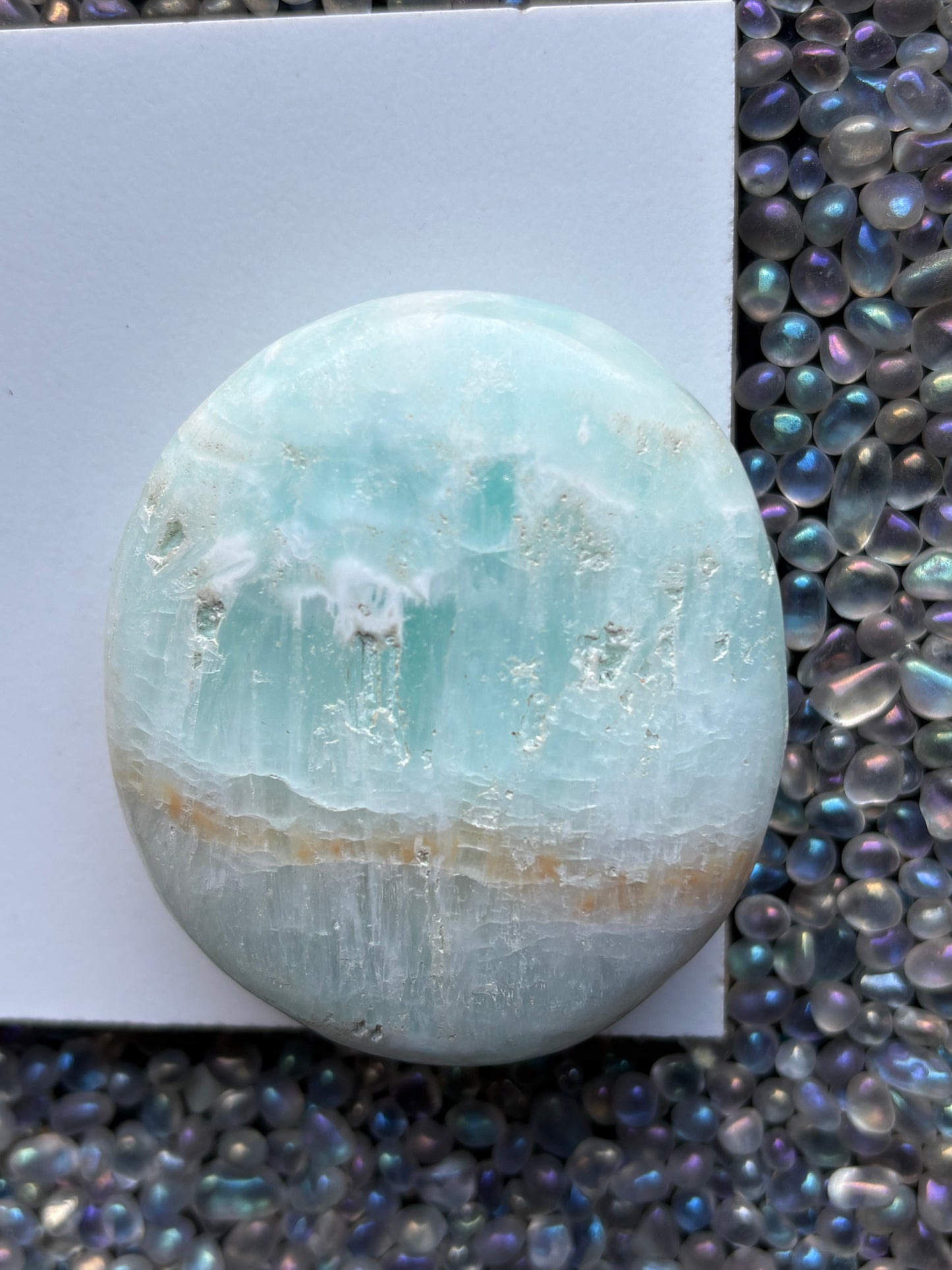 Caribbean Calcite Aragonite Crystal Gemstone Palm Stone - Medium (3)