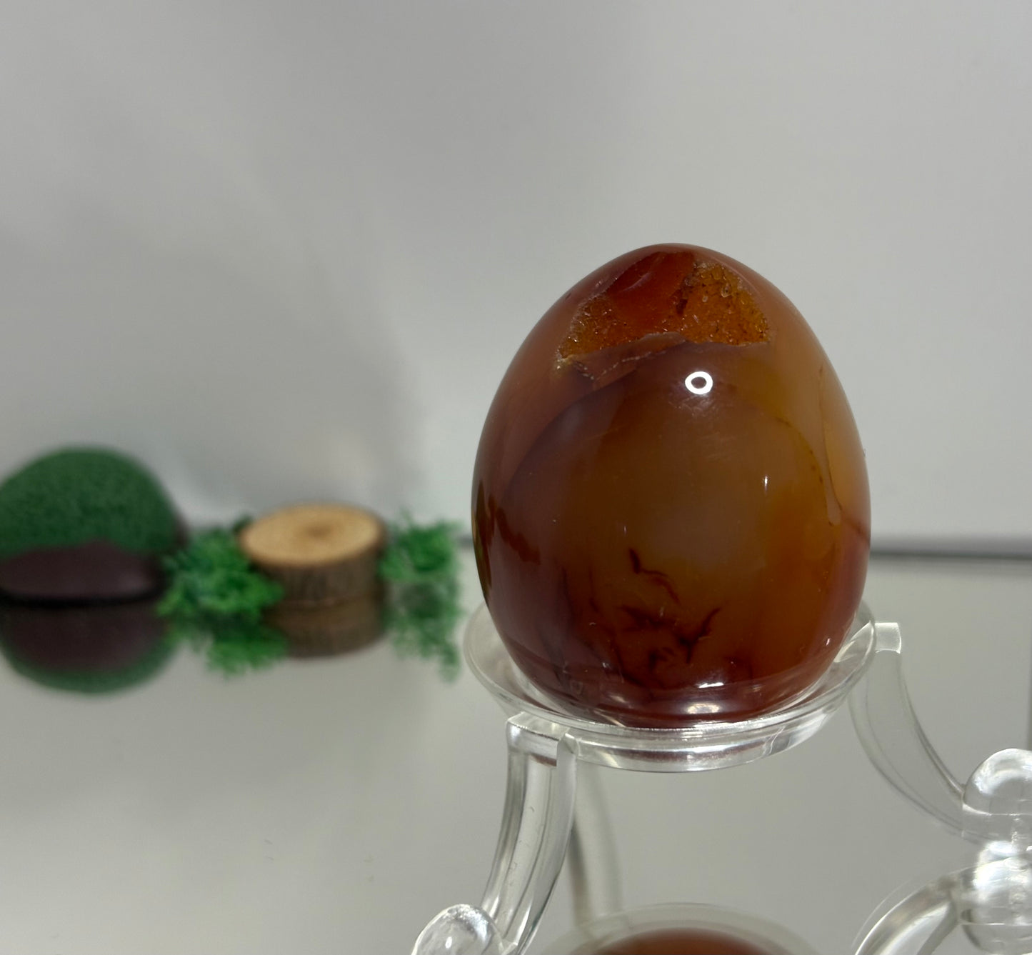 Carnelian Druzy Crystal Gemstone Egg Carving (3)