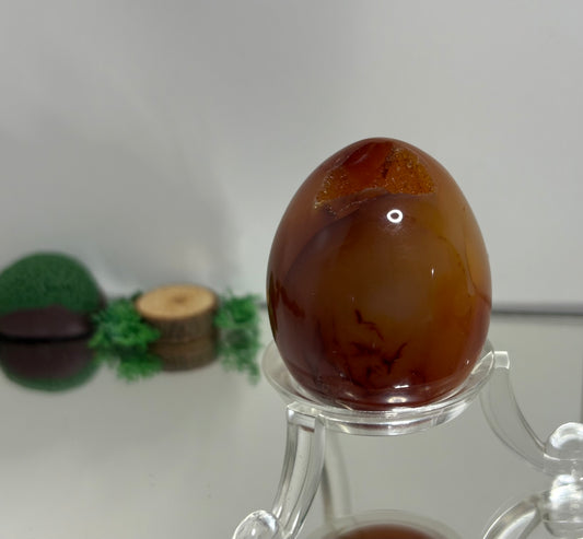 Carnelian Druzy Crystal Gemstone Egg Carving (3)