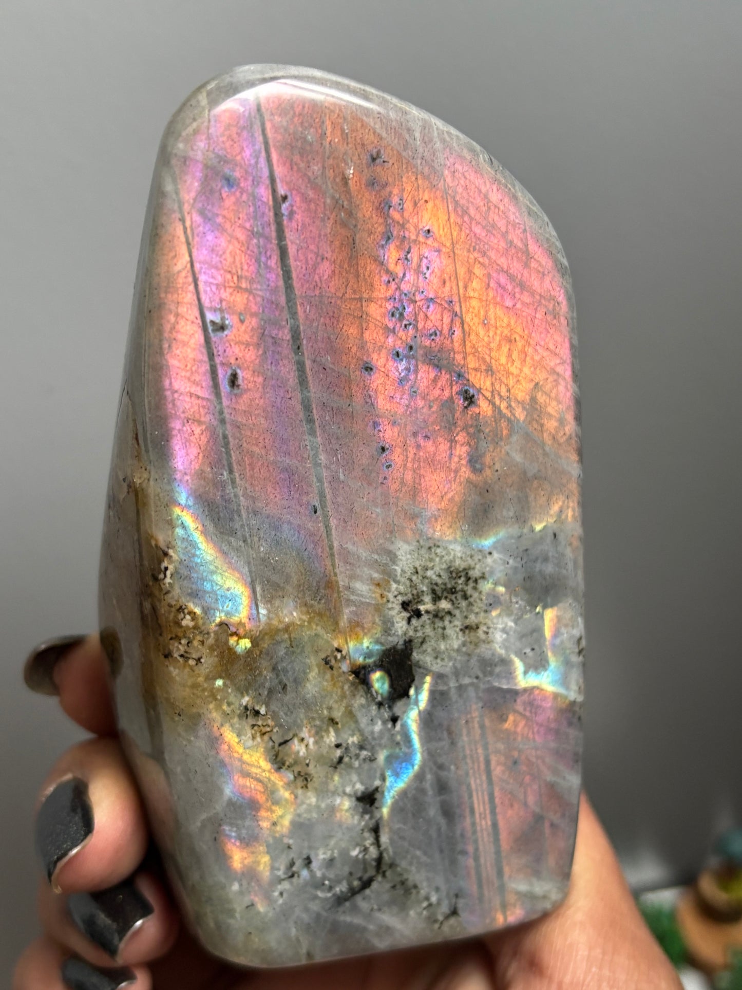 Labradorite Crystal Gemstone Cut Base Freeform (L)