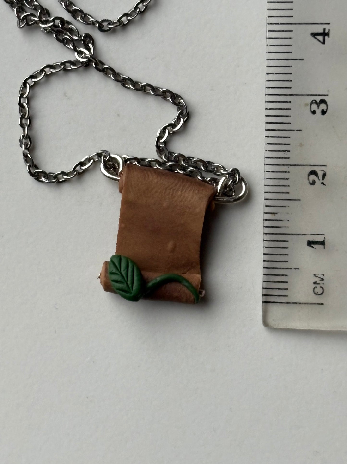 Lady Whistledown Leafy Scroll Pendant Silver Necklace