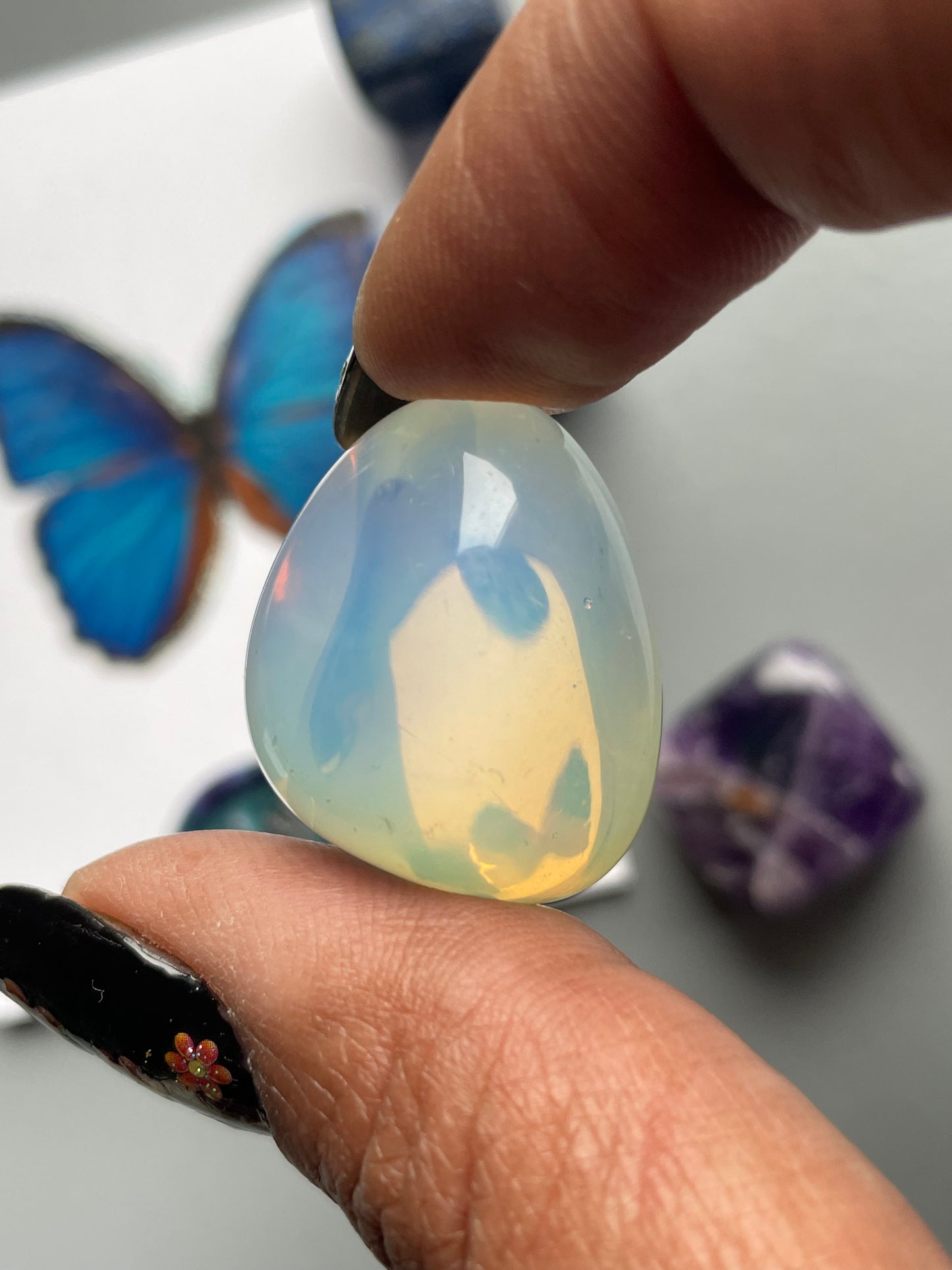 Butterfly Card & Gemstone Crystal Tumbled Stone Gift Set (1)