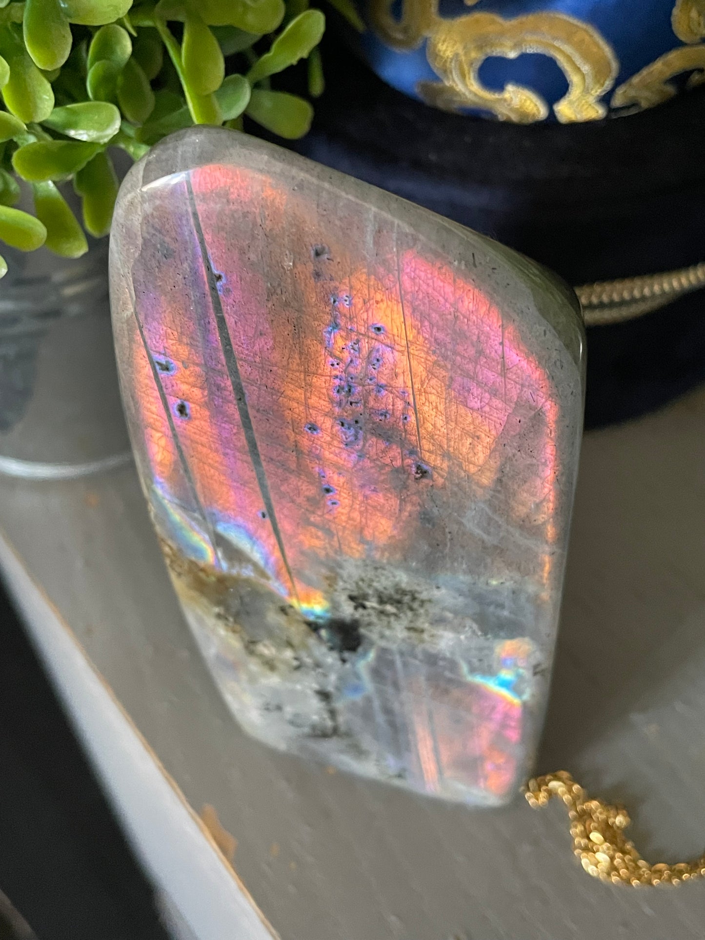 Labradorite Crystal Gemstone Cut Base Freeform (L)