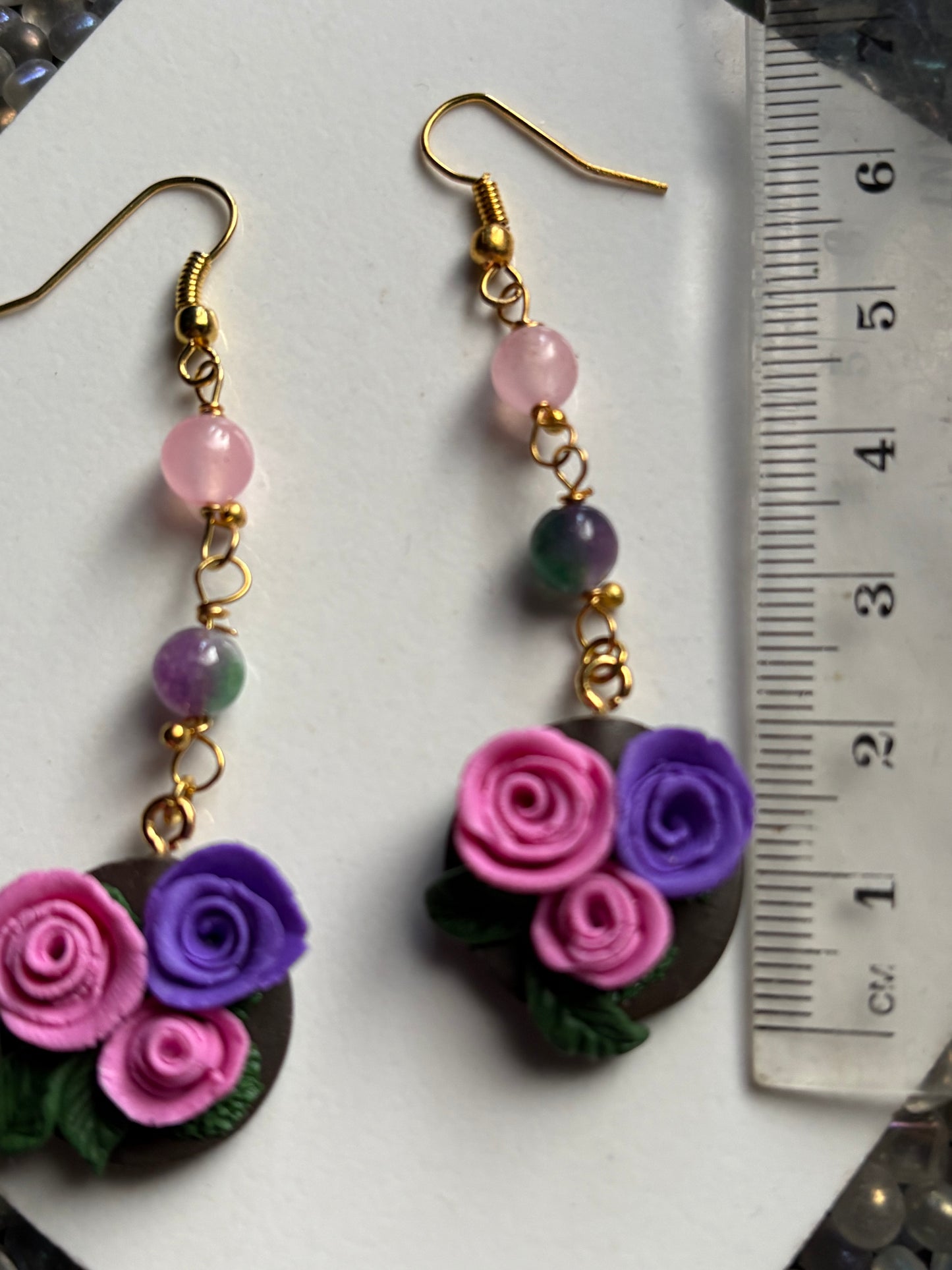 The Posy Quartz Crystal Gemstone Gold Earrings (1)