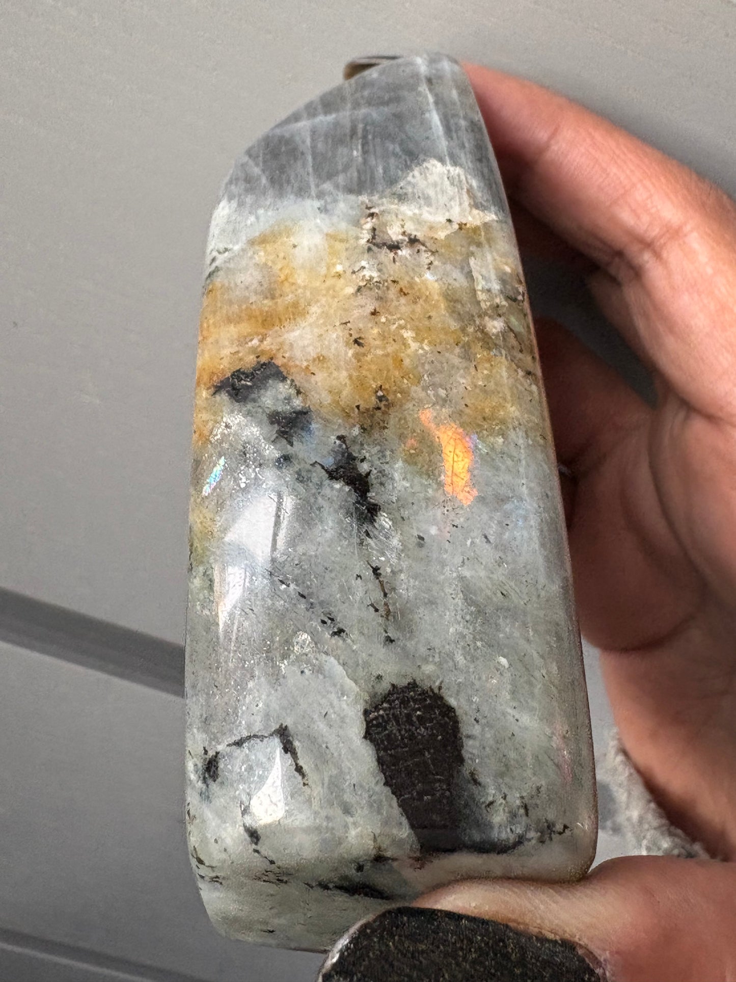 Labradorite Crystal Gemstone Cut Base Freeform (L)