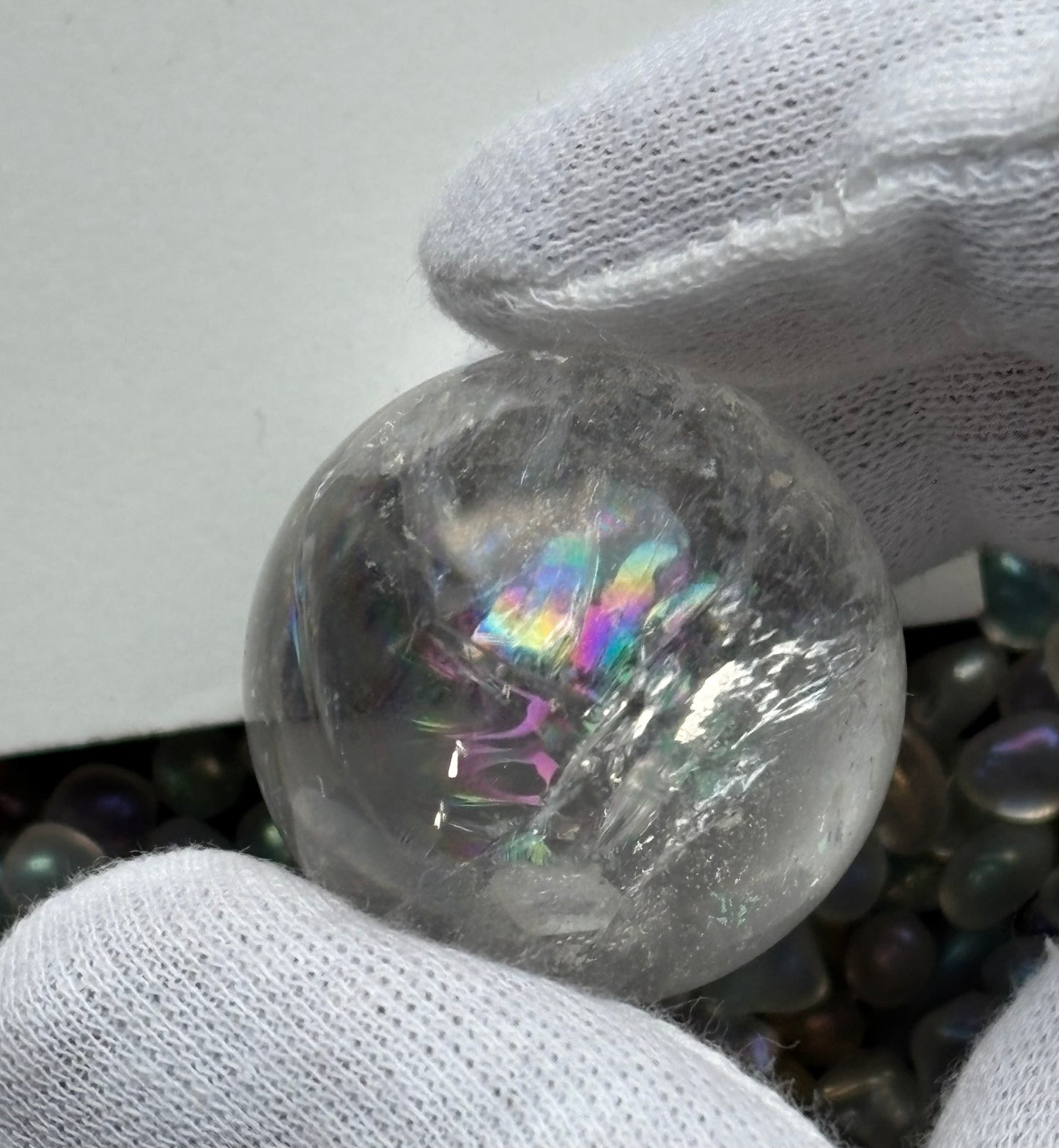 Rainbow Clear Quartz Sphere Gemstone Crystal - S1