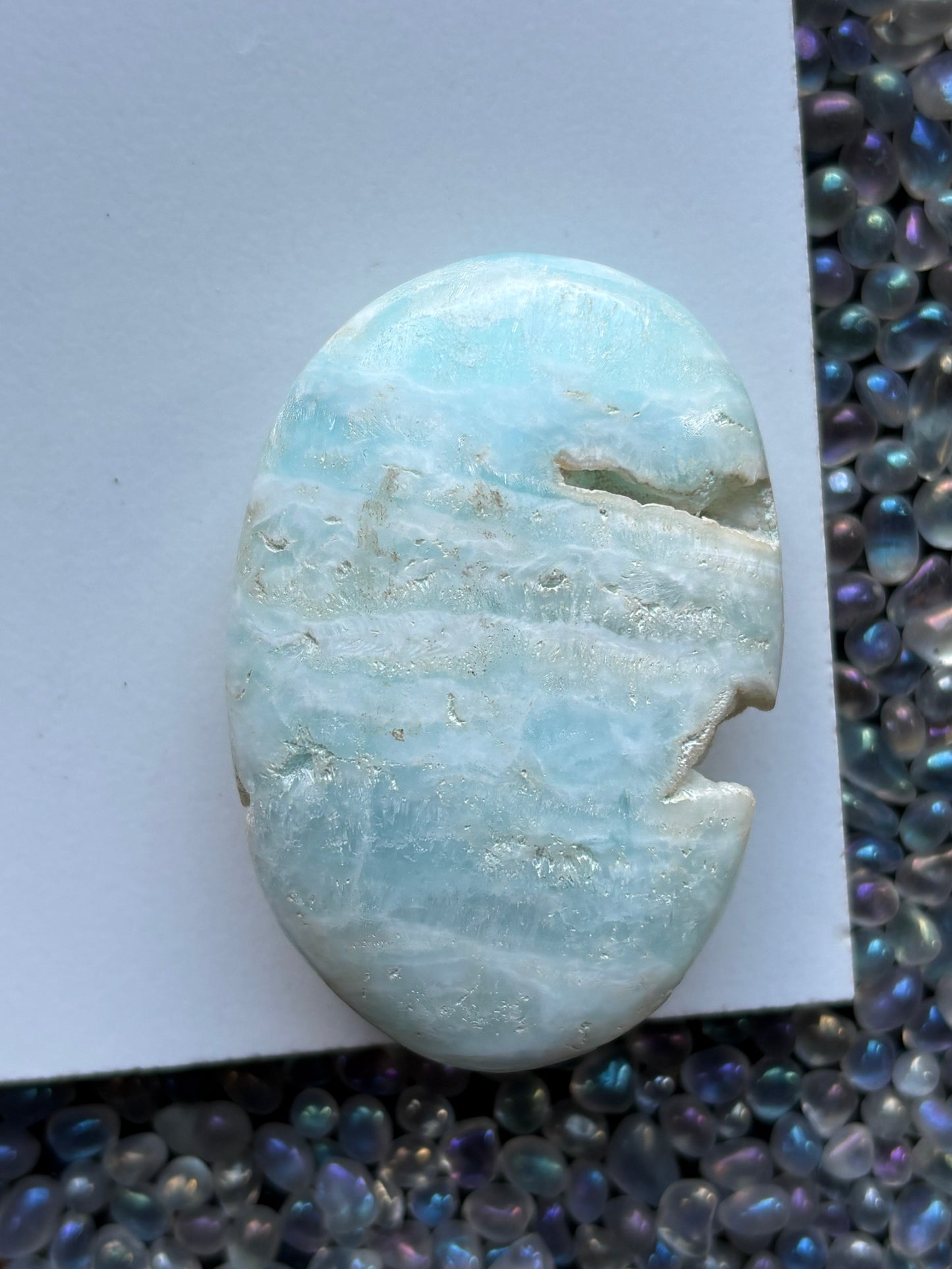 Caribbean Calcite Aragonite Crystal Gemstone Palm Stone - Medium (1)