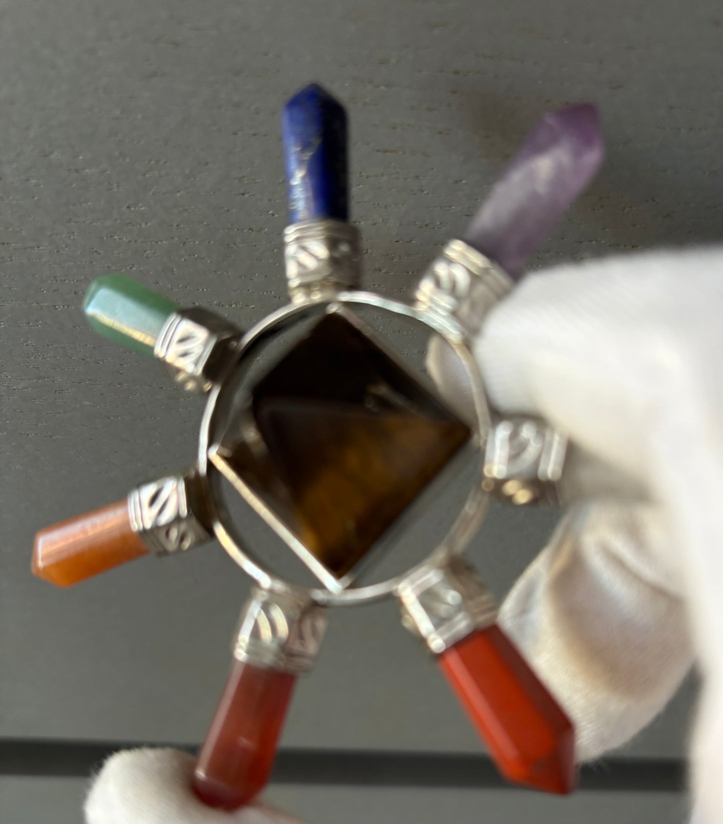 Tigers Eye Crystal Gemstone 7 Chakra Generator