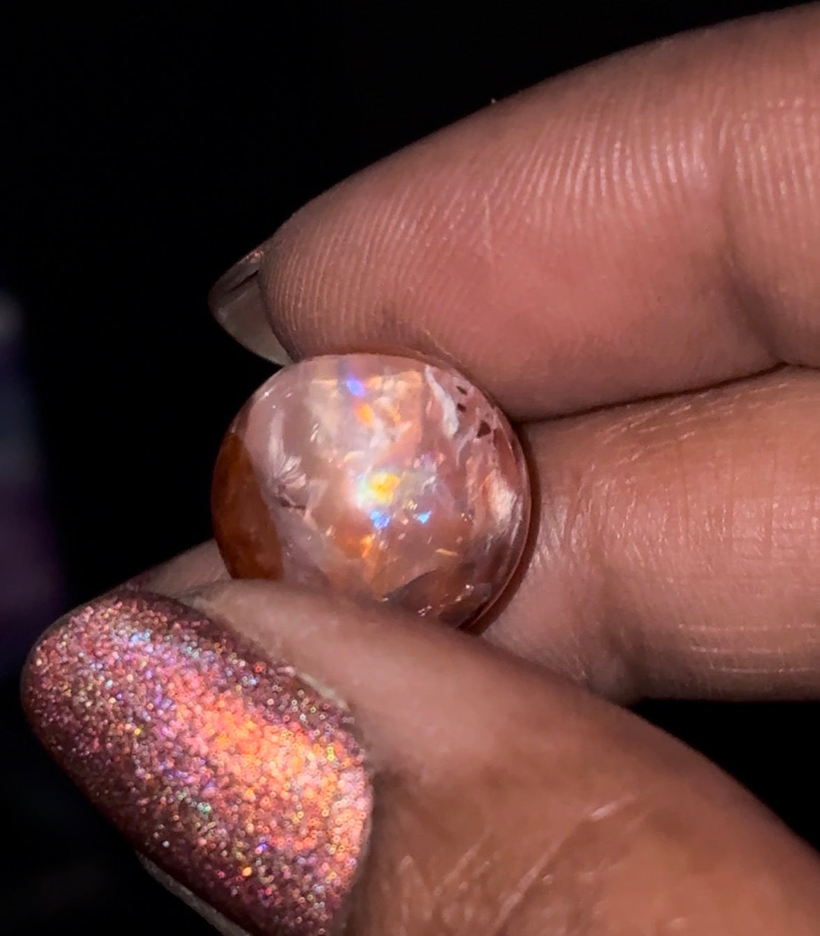 Star Fire Quartz Crystal Gemstone Sphere - Mini (5)