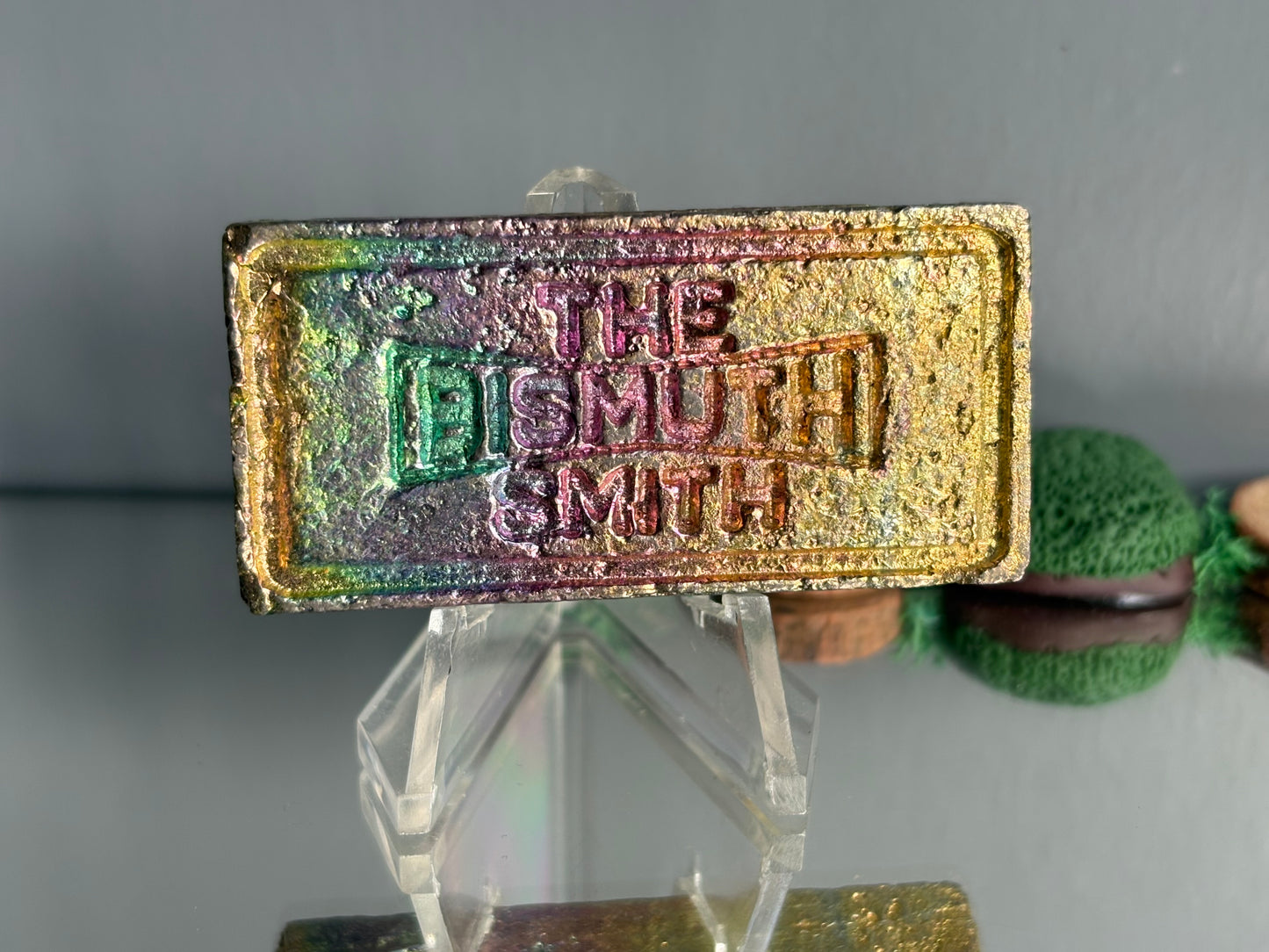 Rainbow Bismuth Crystal Sculpture - Bullion Ingot Bar (2)