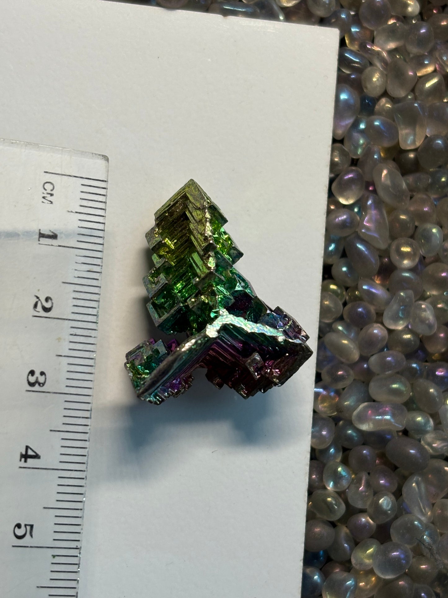 Rainbow Bismuth Crystal Specimen Metal Art S (5)