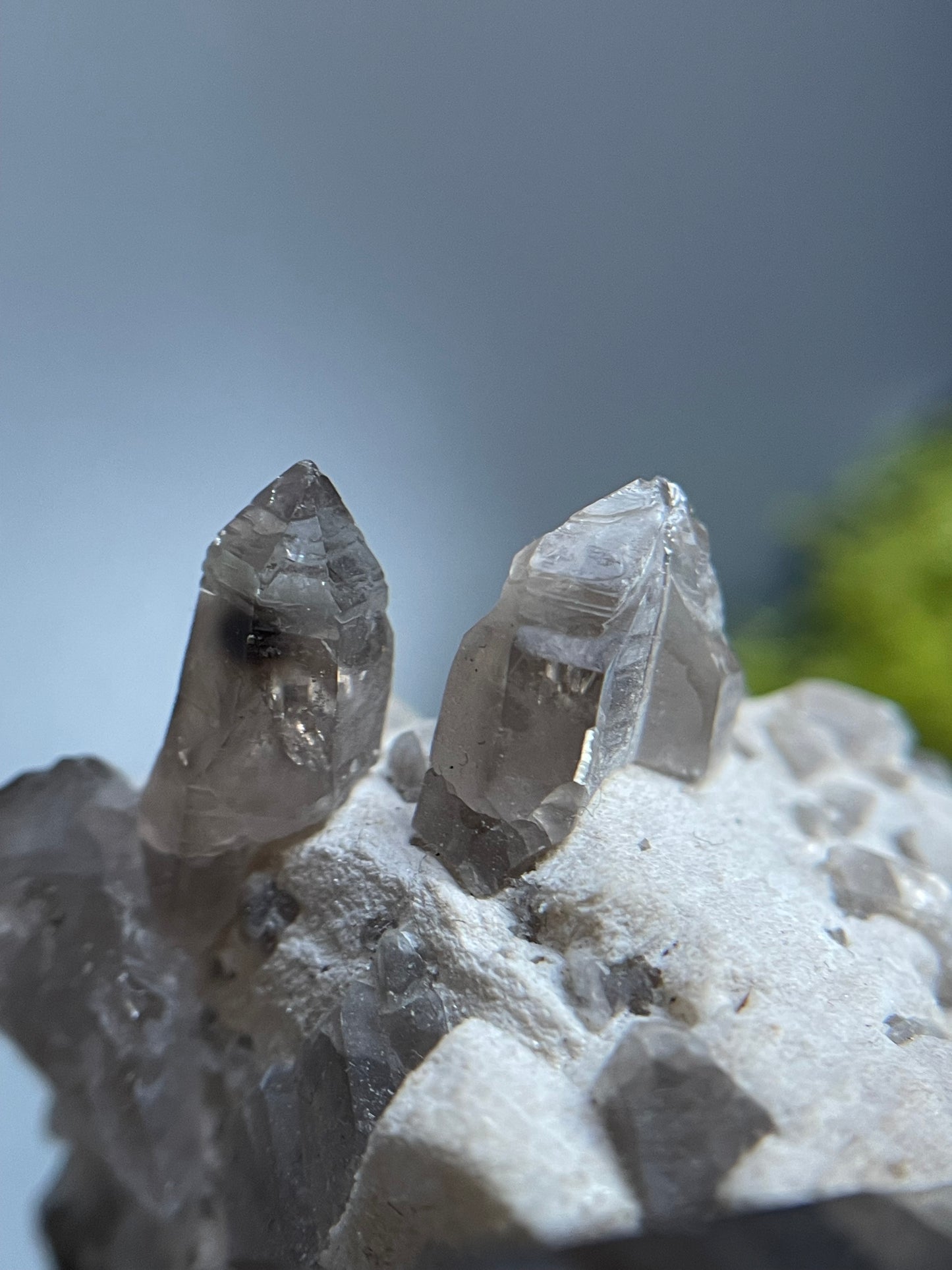 Smoky Quartz Epidote & Albite Rough Crystal Gemstone Cluster Mineral Specimen
