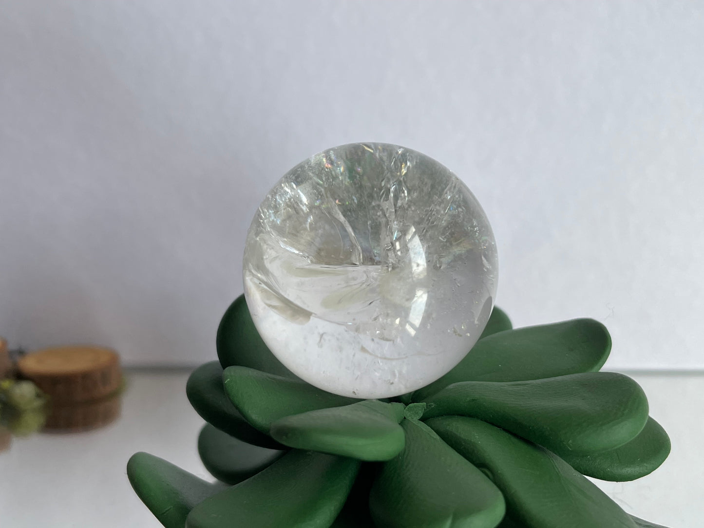 Rainbow Clear Quartz Sphere Gemstone Crystal - S1