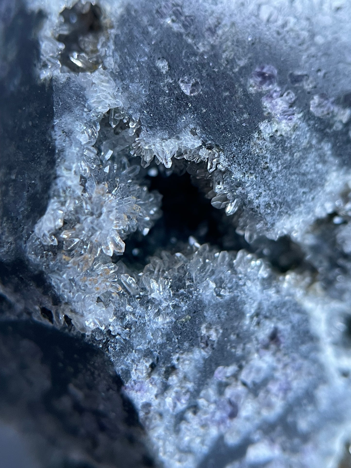 Sphalerite Quartz Drusy & Purple Fluorite Crystal Gemstone Tower Point