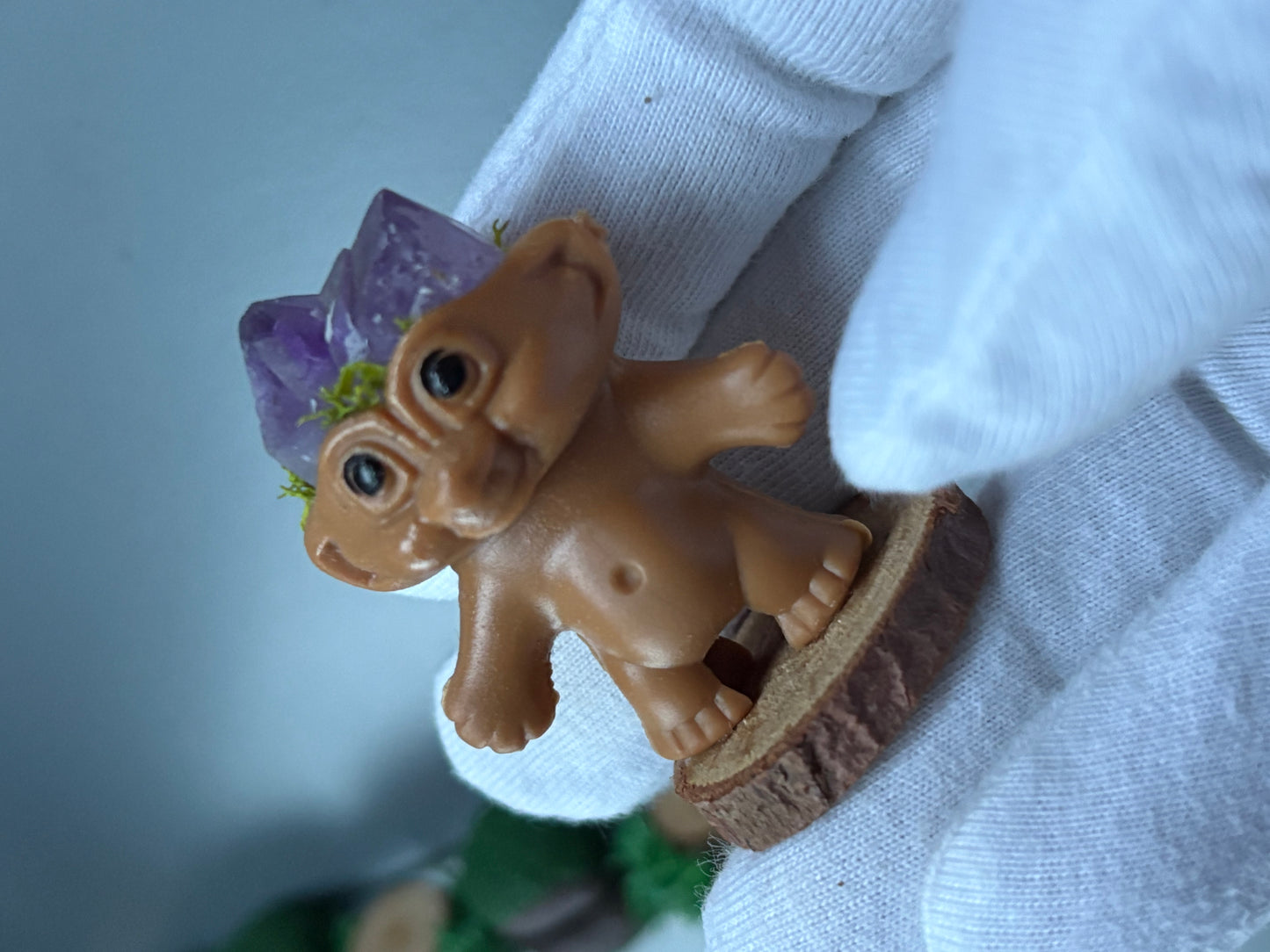 Amethyst Crystal Gemstone Troll Gift Set